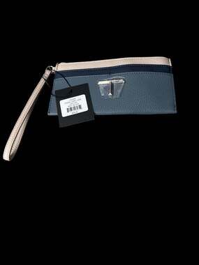 Tahari Tasha Leather Card Case Wristlet in Mist Block